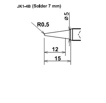 ปลายหัวแร้งซามูไร Cera cote samurai solder tip JK1-4B solder 7mm